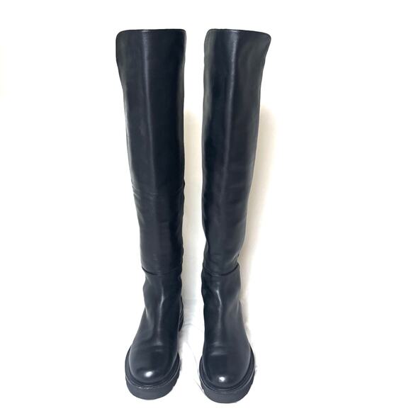 Stuart Weitzman Black 5050 Lift Over The Knee Boot Size 7.5 Leather Platform New - Picture 4 of 15